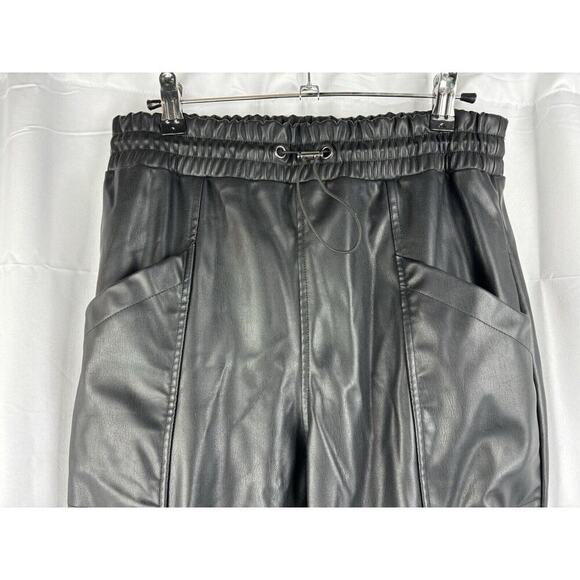 Rails Jayden Vegan Leather Elastic Waist High Rise Pants Womens Size Medium M - Picture 3 of 14